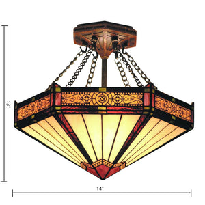 Atlas Filigree 3-Light Semi Flush Mount - Aged Bronze, Artisanal Design for Elegant Indoor Lighting Spaces CL11886-BZ
