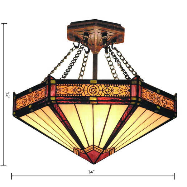 Atlas Filigree 3-Light Semi Flush Mount - Aged Bronze, Artisanal Design for Elegant Indoor Lighting Spaces CL11886-BZ