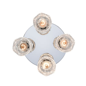 Atlas Forma de Crystal 4-Light Semi Flush Mount - Polished Chrome Fixture for Modern Home Elegance CL11887-CH