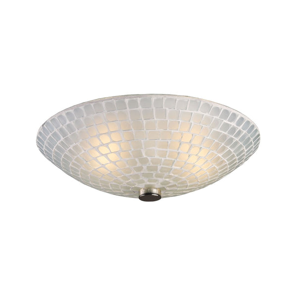 Atlas Fusion 12" Wide 2-Light Semi Flush Mount - Modern Satin Nickel Fixture for Ambient Illumination CL11888-WH