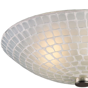 Atlas Fusion 12" Wide 2-Light Semi Flush Mount - Modern Satin Nickel Fixture for Ambient Illumination CL11888-WH