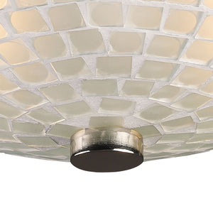 Atlas Fusion 12" Wide 2-Light Semi Flush Mount - Modern Satin Nickel Fixture for Ambient Illumination CL11888-WH