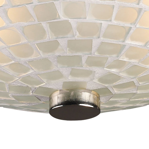 Atlas Fusion 12" Wide 2-Light Semi Flush Mount - Modern Satin Nickel Fixture for Ambient Illumination CL11888-WH