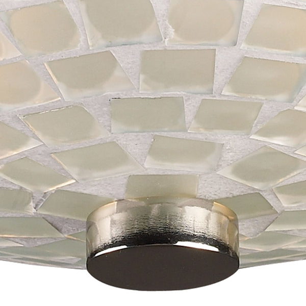 Atlas Fusion 12" Wide 2-Light Semi Flush Mount - Modern Satin Nickel Fixture for Ambient Illumination CL11888-WH