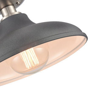 Atlas Grenville 13'' Wide 1-Light Semi Flush Mount - Industrial Elegance for Modern Spaces, Brushed Nickel CL11891-GY