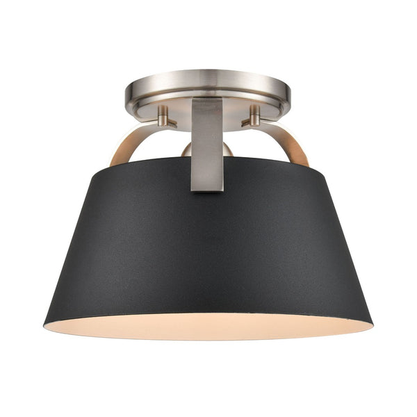 Atlas Jepson 9.5" Wide Semi Flush Mount Light - Elegant Design for Cozy Spaces with Soft, Ambient Glow Matte Black CL11893-NK1