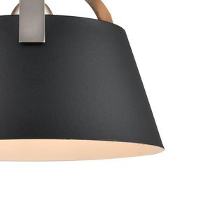 Atlas Jepson 9.5" Wide Semi Flush Mount Light - Elegant Design for Cozy Spaces with Soft, Ambient Glow Matte Black CL11893-NK1
