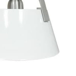 Atlas Jepson 9.5" Wide Semi Flush Mount Light - Elegant Design for Cozy Spaces with Soft, Ambient Glow Matte White with Brushed Nickel CL11893-NK2