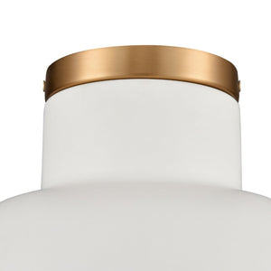Atlas Lewellen 10" Wide Semi Flush Mount Light - Modern Matte White Dome for Stylish Compact Spaces CL11897-WH