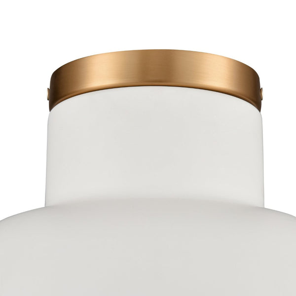 Atlas Lewellen 10" Wide Semi Flush Mount Light - Modern Matte White Dome for Stylish Compact Spaces CL11897-WH
