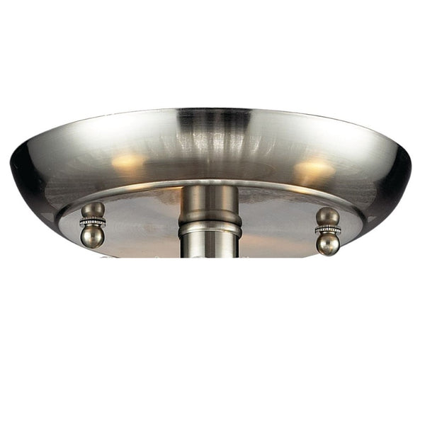 Atlas Luminese 16" 3-Light Semi Flush Mount - Vintage Meets Modern Elegance in Satin Nickel Finish CL11898-NK