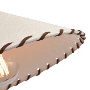 Atlas Marion 14" Rustic Semi Flush Mount Light - Oil Rubbed Bronze with Textured Shade for Cozy Decor CL11899-BZ