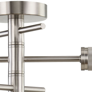 Atlas Module 15" Wide 3-Light Semi Flush Mount - Stylish Satin Nickel Fixture for Modern Interiors CL11900-NK