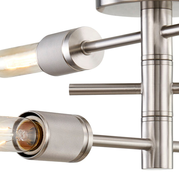 Atlas Module 15" Wide 3-Light Semi Flush Mount - Stylish Satin Nickel Fixture for Modern Interiors CL11900-NK
