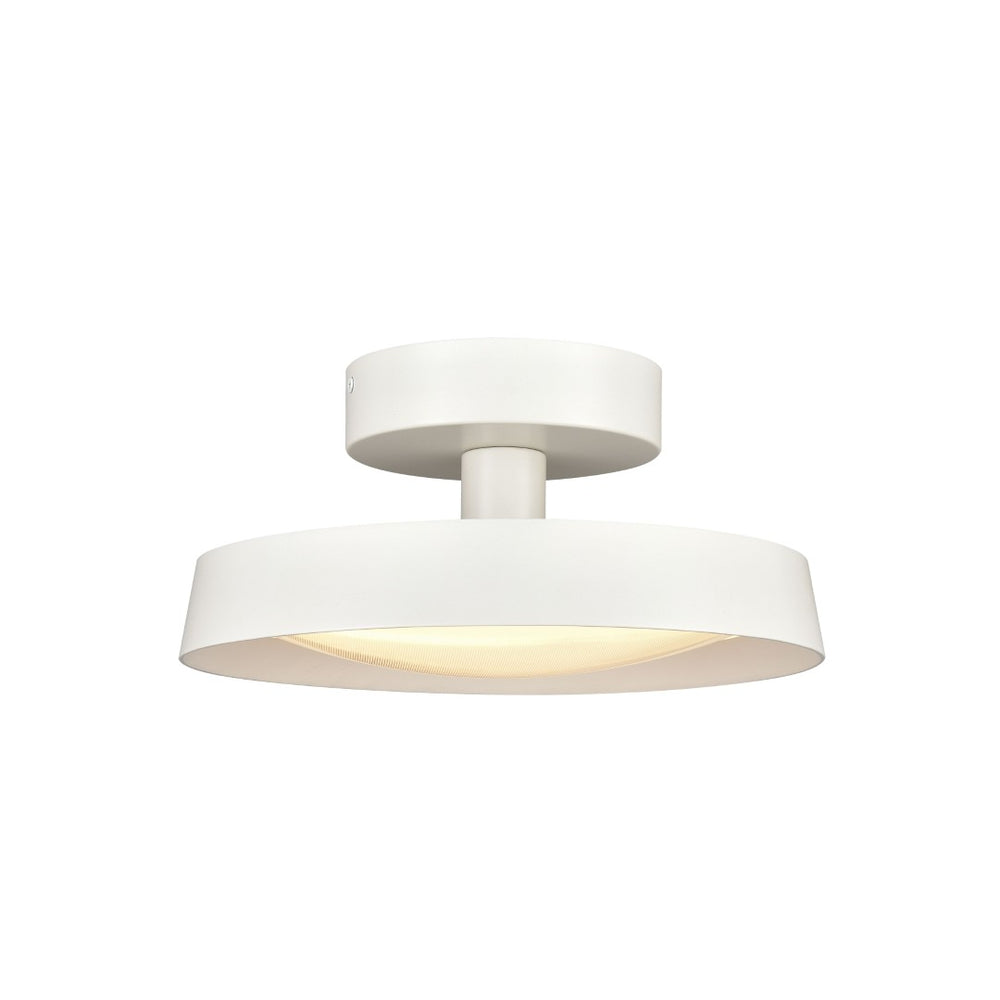 Atlas Nancy LED Semi Flush Mount Light Fixture - Modern Design for Elegant Illumination in Any Room Matte White 11.75'' CL11901-WH