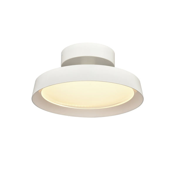 Atlas Nancy LED Semi Flush Mount Light Fixture - Modern Design for Elegant Illumination in Any Room Matte White 11.75'' CL11901-WH