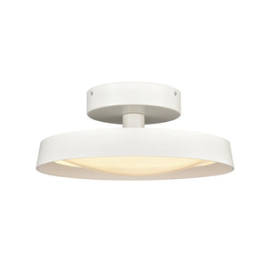 Atlas Nancy LED Semi Flush Mount Light Fixture - Modern Design for Elegant Illumination in Any Room Matte White 13.75'' CL11902-WH