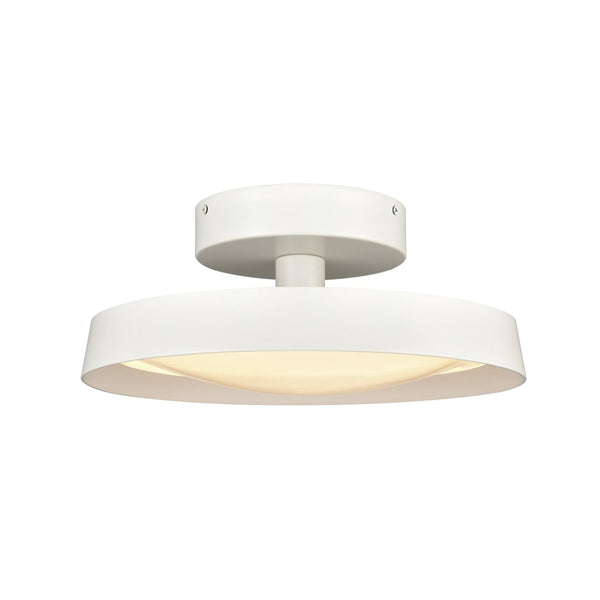 Atlas Nancy LED Semi Flush Mount Light Fixture - Modern Design for Elegant Illumination in Any Room Matte White 13.75'' CL11902-WH