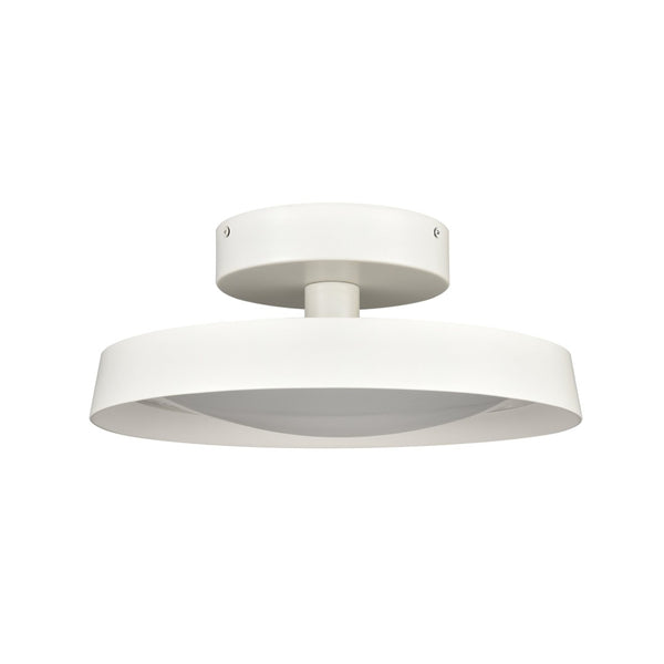 Atlas Nancy LED Semi Flush Mount Light Fixture - Modern Design for Elegant Illumination in Any Room Matte White 13.75'' CL11902-WH