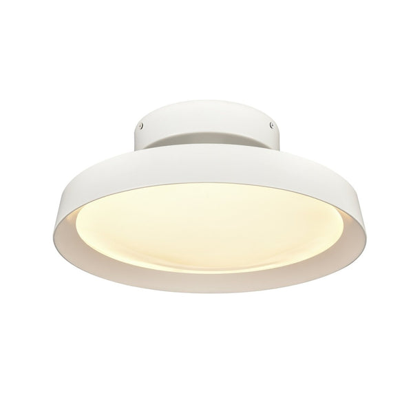 Atlas Nancy LED Semi Flush Mount Light Fixture - Modern Design for Elegant Illumination in Any Room Matte White 13.75'' CL11902-WH