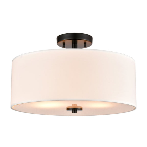 Atlas Oak Valley 16'' Wide 2-Light Semi Flush Mount - Modern Elegance for Cozy Indoor Spaces Black CL11905-BK