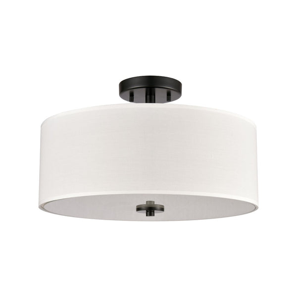Atlas Oak Valley 16'' Wide 2-Light Semi Flush Mount - Modern Elegance for Cozy Indoor Spaces Black CL11905-BK