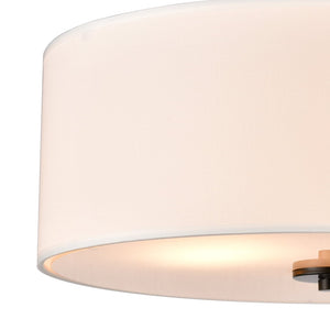Atlas Oak Valley 16'' Wide 2-Light Semi Flush Mount - Modern Elegance for Cozy Indoor Spaces Black CL11905-BK