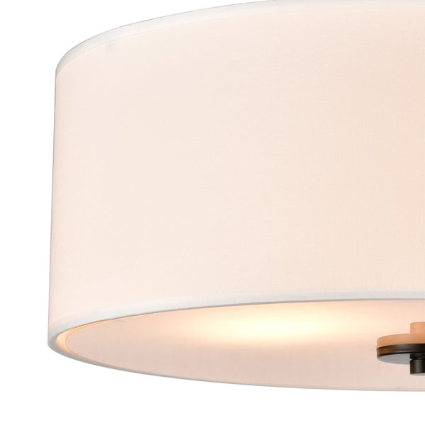Atlas Oak Valley 16'' Wide 2-Light Semi Flush Mount - Modern Elegance for Cozy Indoor Spaces Black CL11905-BK