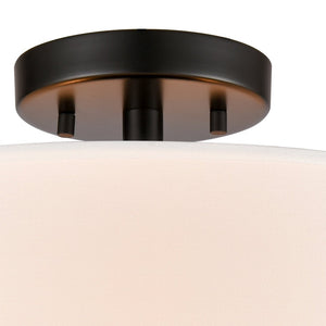 Atlas Oak Valley 16'' Wide 2-Light Semi Flush Mount - Modern Elegance for Cozy Indoor Spaces Black CL11905-BK