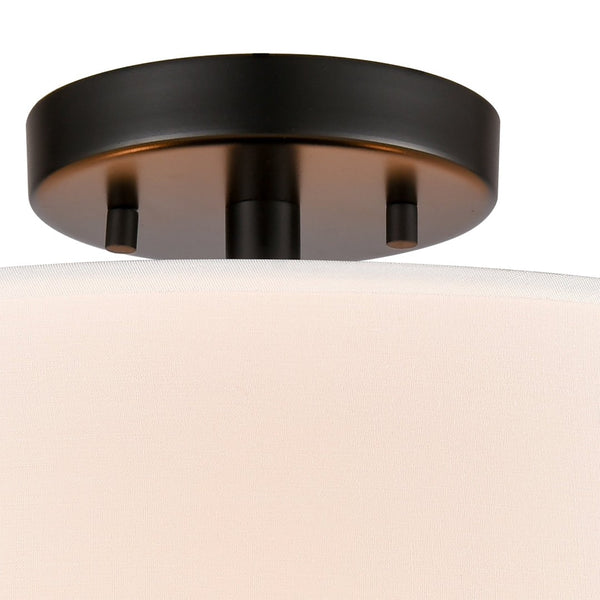 Atlas Oak Valley 16'' Wide 2-Light Semi Flush Mount - Modern Elegance for Cozy Indoor Spaces Black CL11905-BK