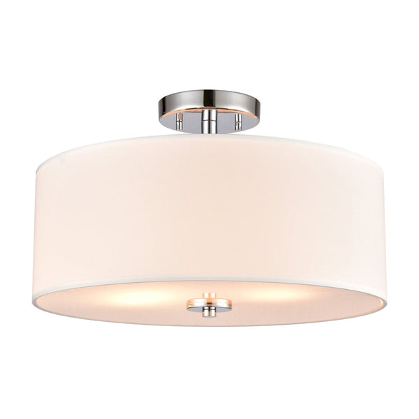 Atlas Oak Valley 16'' Wide 2-Light Semi Flush Mount - Modern Elegance for Cozy Indoor Spaces Chrome CL11905-CH