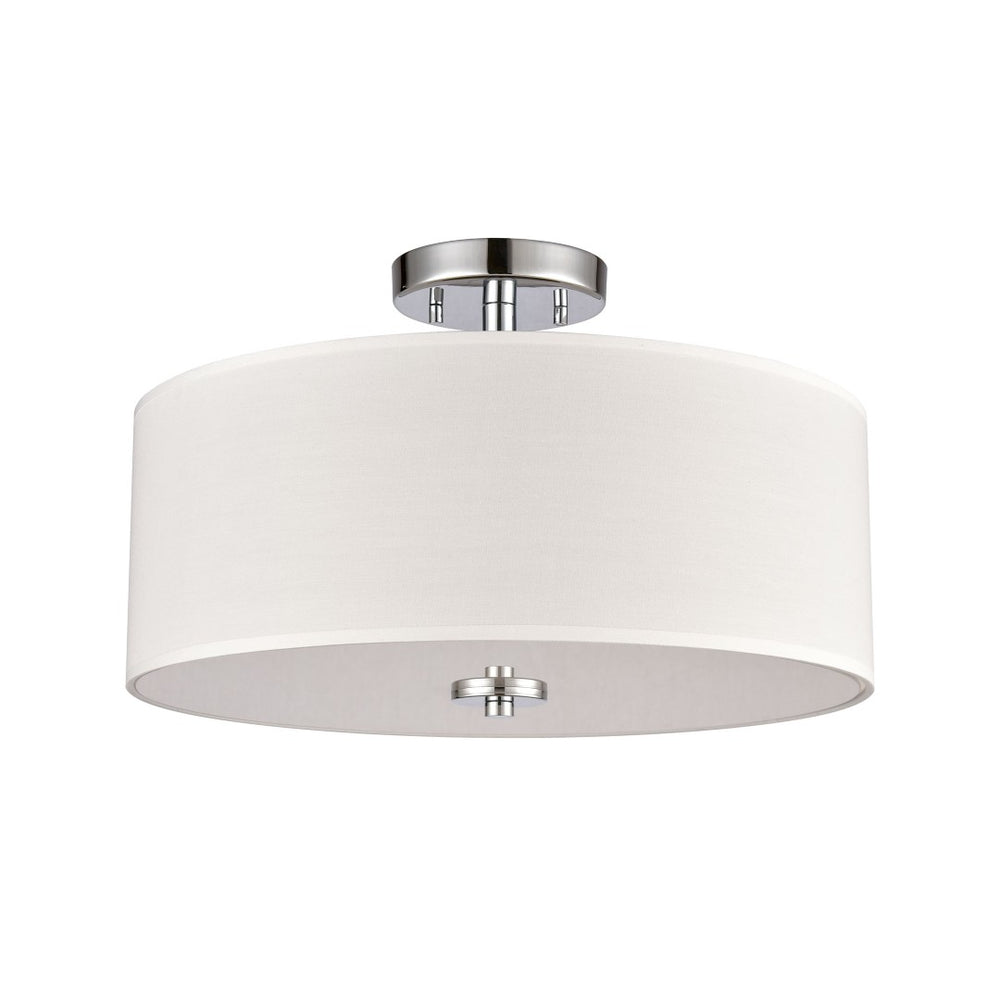 Atlas Oak Valley 16'' Wide 2-Light Semi Flush Mount - Modern Elegance for Cozy Indoor Spaces Chrome CL11905-CH