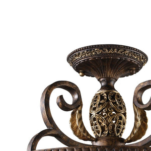 Atlas Regency 19'' Wide 3-Light Semi Flush Mount - Elegant Burnt Bronze Fixture with Glass Shades CL11908-BZ