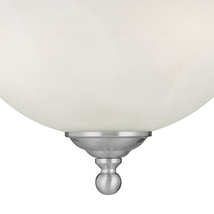 Atlas Riva 16'' Wide Semi Flush Mount Light - Brushed Nickel with Elegant Tulip Glass Shades for Any Room CL11910-NK