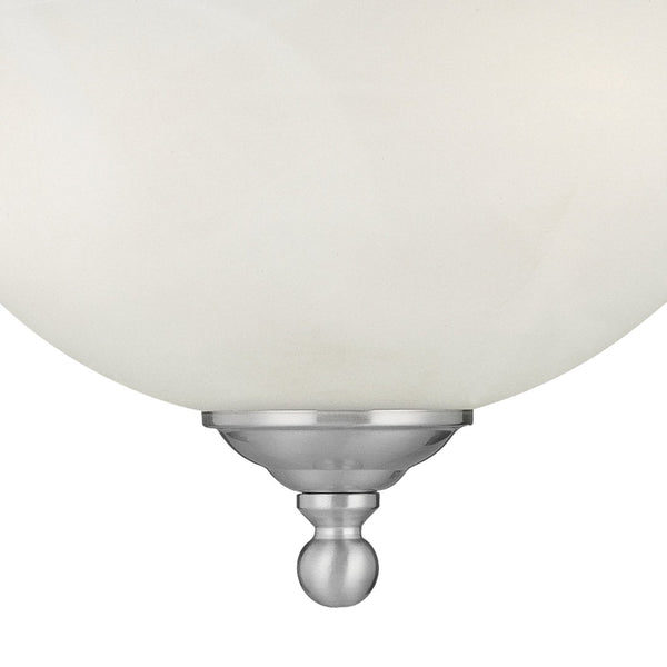Atlas Riva 16'' Wide Semi Flush Mount Light - Brushed Nickel with Elegant Tulip Glass Shades for Any Room CL11910-NK