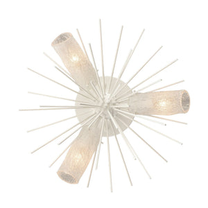 Atlas Sea Urchin Semi Flush Mount Light – Coastal Elegance with Textured Glass for Stunning Interiors White Coral 20'' CL11911-WH