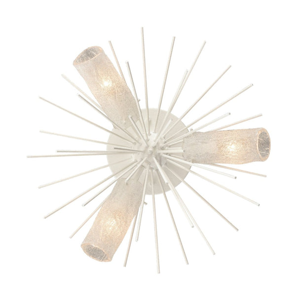 Atlas Sea Urchin Semi Flush Mount Light – Coastal Elegance with Textured Glass for Stunning Interiors White Coral 20'' CL11911-WH