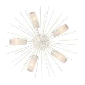 Atlas Sea Urchin Semi Flush Mount Light – Coastal Elegance with Textured Glass for Stunning Interiors White Coral 32'' CL11912-WH