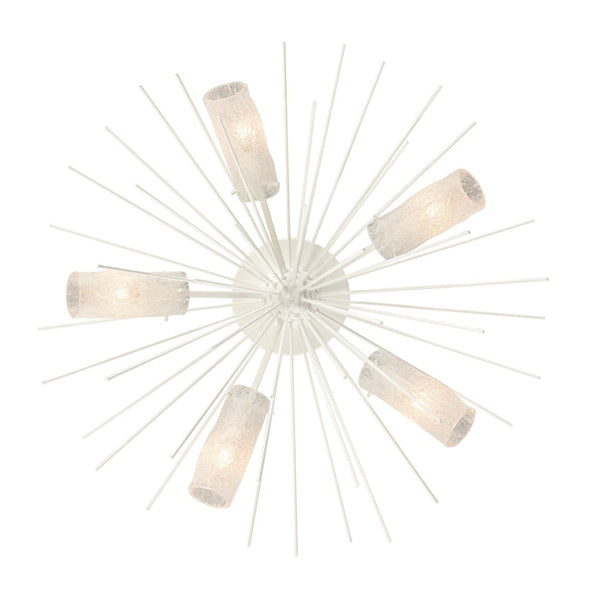 Atlas Sea Urchin Semi Flush Mount Light – Coastal Elegance with Textured Glass for Stunning Interiors White Coral 32'' CL11912-WH