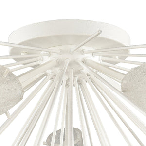 Atlas Sea Urchin Semi Flush Mount Light – Coastal Elegance with Textured Glass for Stunning Interiors White Coral 32'' CL11912-WH