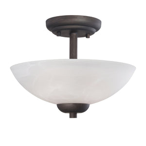 Atlas Tia 11.75'' Wide 2-Light Semi Flush Mount Lighting Fixture for Elegant Home Illumination Upgrade Painted Bronze CL11917-BZ