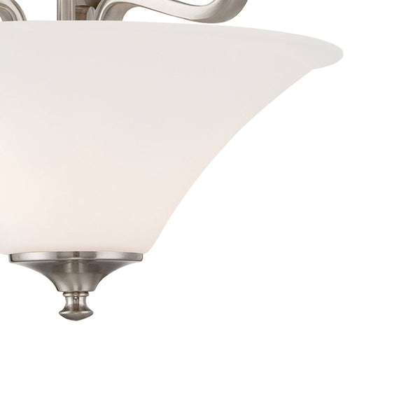Atlas Treme 13" Wide 2-Light Semi Flush Mount in Brushed Nickel - Elegant Opaque Glass Shades for Any Space CL11919-NK