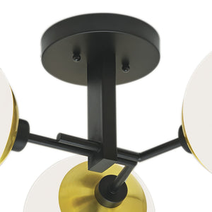 Atlas Triple Play 24.5'' Wide 3-Light Semi Flush Mount - Modern Sculptural Design for Upscale Interiors Polished Brass CL11920-BS