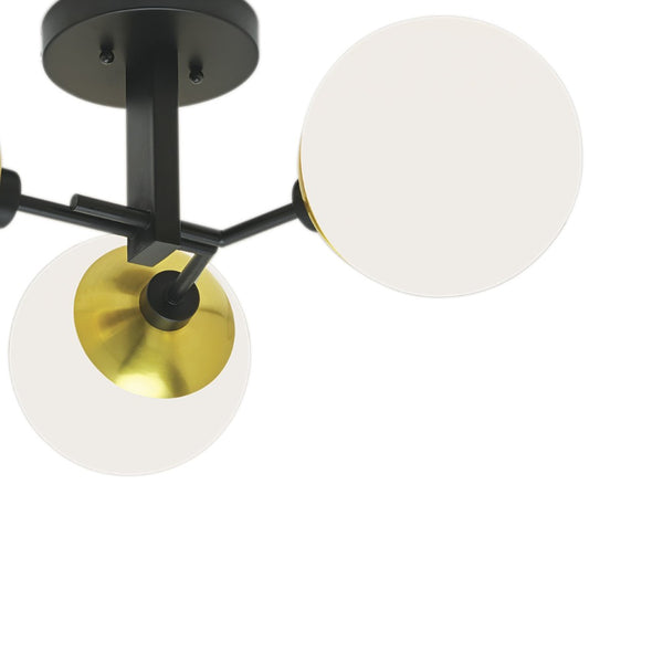 Atlas Triple Play 24.5'' Wide 3-Light Semi Flush Mount - Modern Sculptural Design for Upscale Interiors Polished Brass CL11920-BS