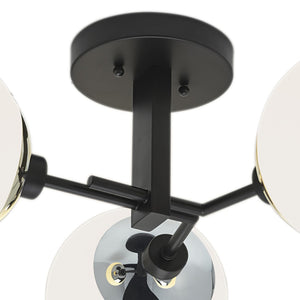 Atlas Triple Play 24.5'' Wide 3-Light Semi Flush Mount - Modern Sculptural Design for Upscale Interiors Polished Nickel CL11920-NK