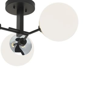 Atlas Triple Play 24.5'' Wide 3-Light Semi Flush Mount - Modern Sculptural Design for Upscale Interiors Polished Nickel CL11920-NK