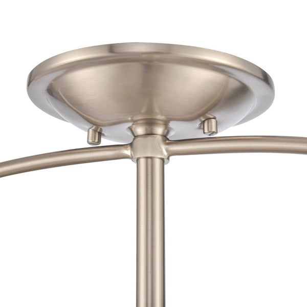Atlas Wentworth 17'' Wide 3-Light Semi Flush Mount - Elegant Brushed Nickel Fixture for Modern Spaces CL11921-NK