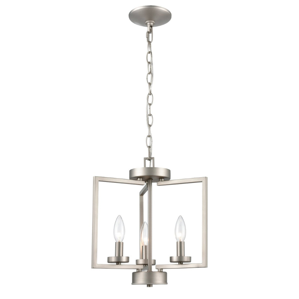 Atlas West End 14.5" Wide 3-Light Semi Flush Mount - Stylish Brushed Nickel Fixture for Any Room CL11922-NK