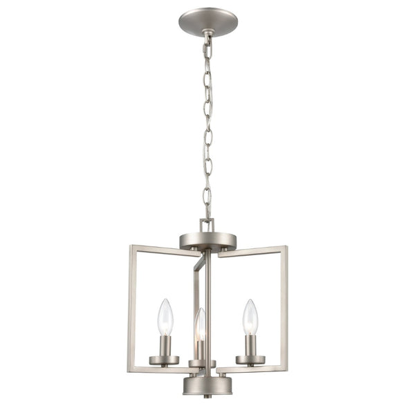Atlas West End 14.5" Wide 3-Light Semi Flush Mount - Stylish Brushed Nickel Fixture for Any Room CL11922-NK
