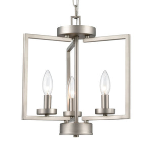Atlas West End 14.5" Wide 3-Light Semi Flush Mount - Stylish Brushed Nickel Fixture for Any Room CL11922-NK
